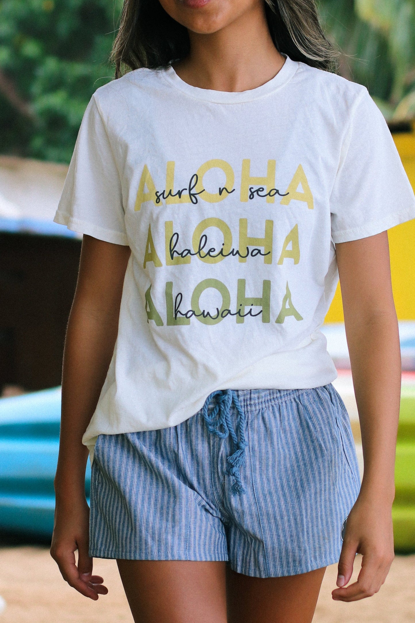 SNS WOMENS TRIPLE ALOHA TEE