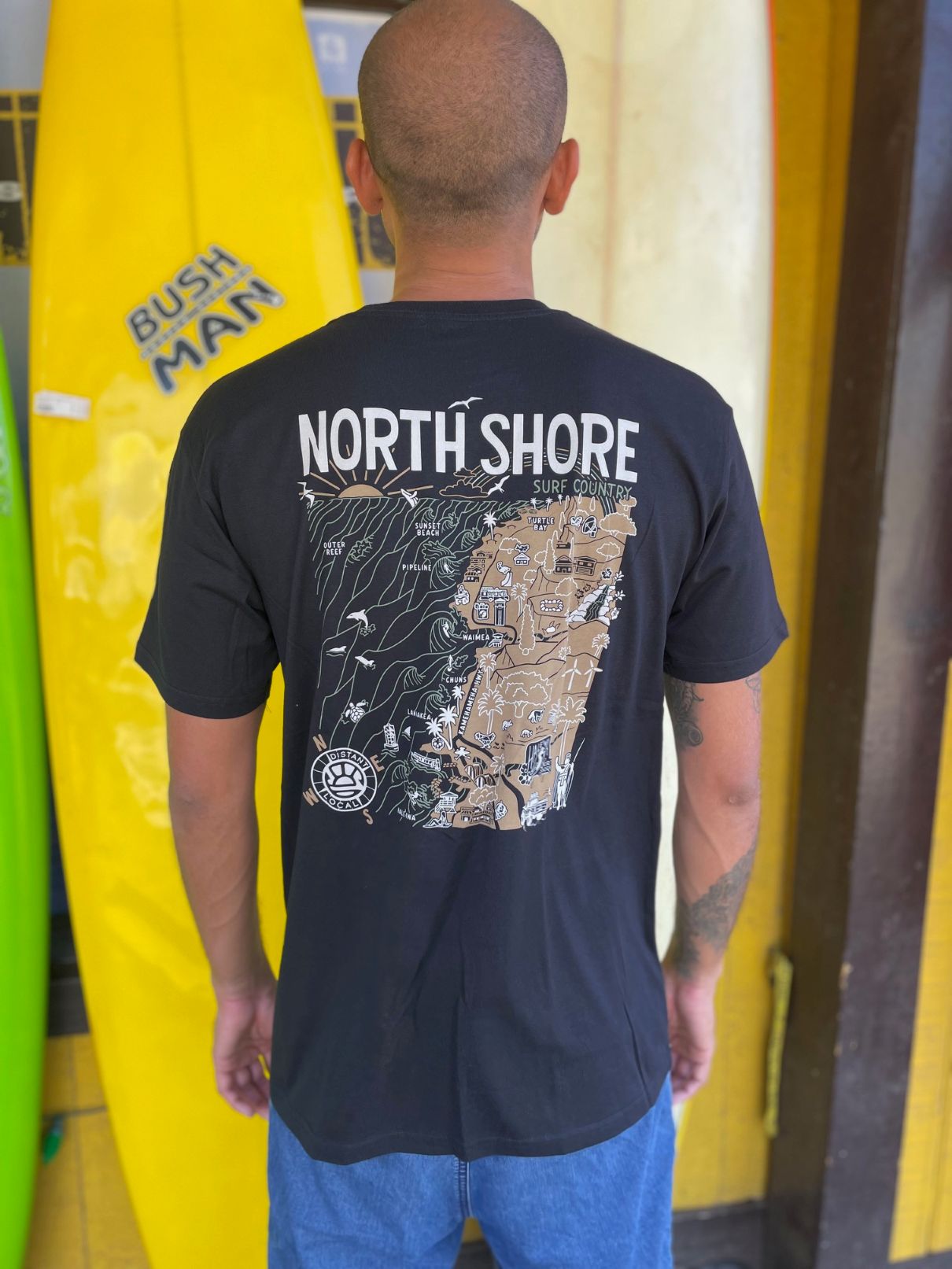 DISTANT LOCAL NS MAP COLOR TEE