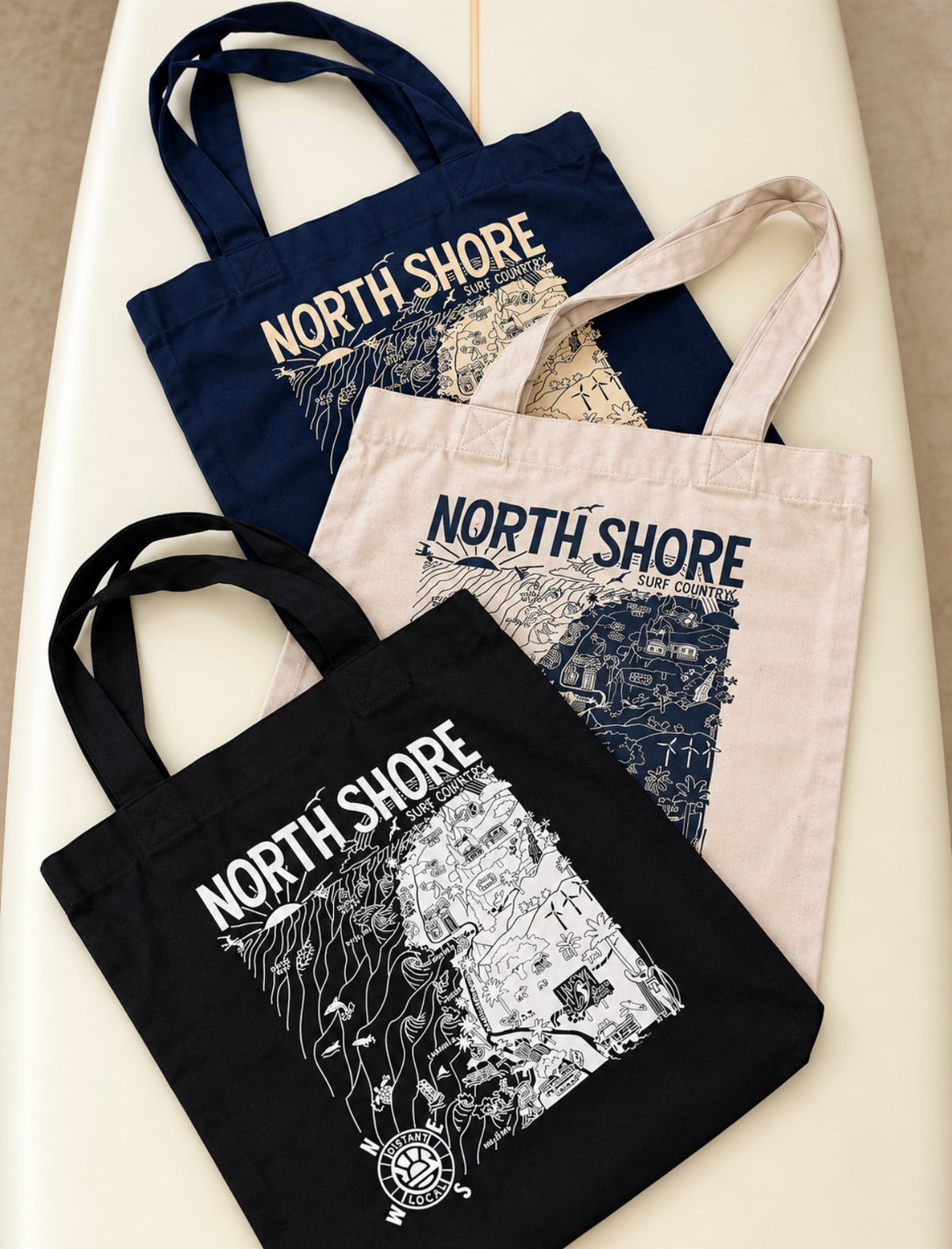 DISTANT LOCAL NS MAP TOTE BAG