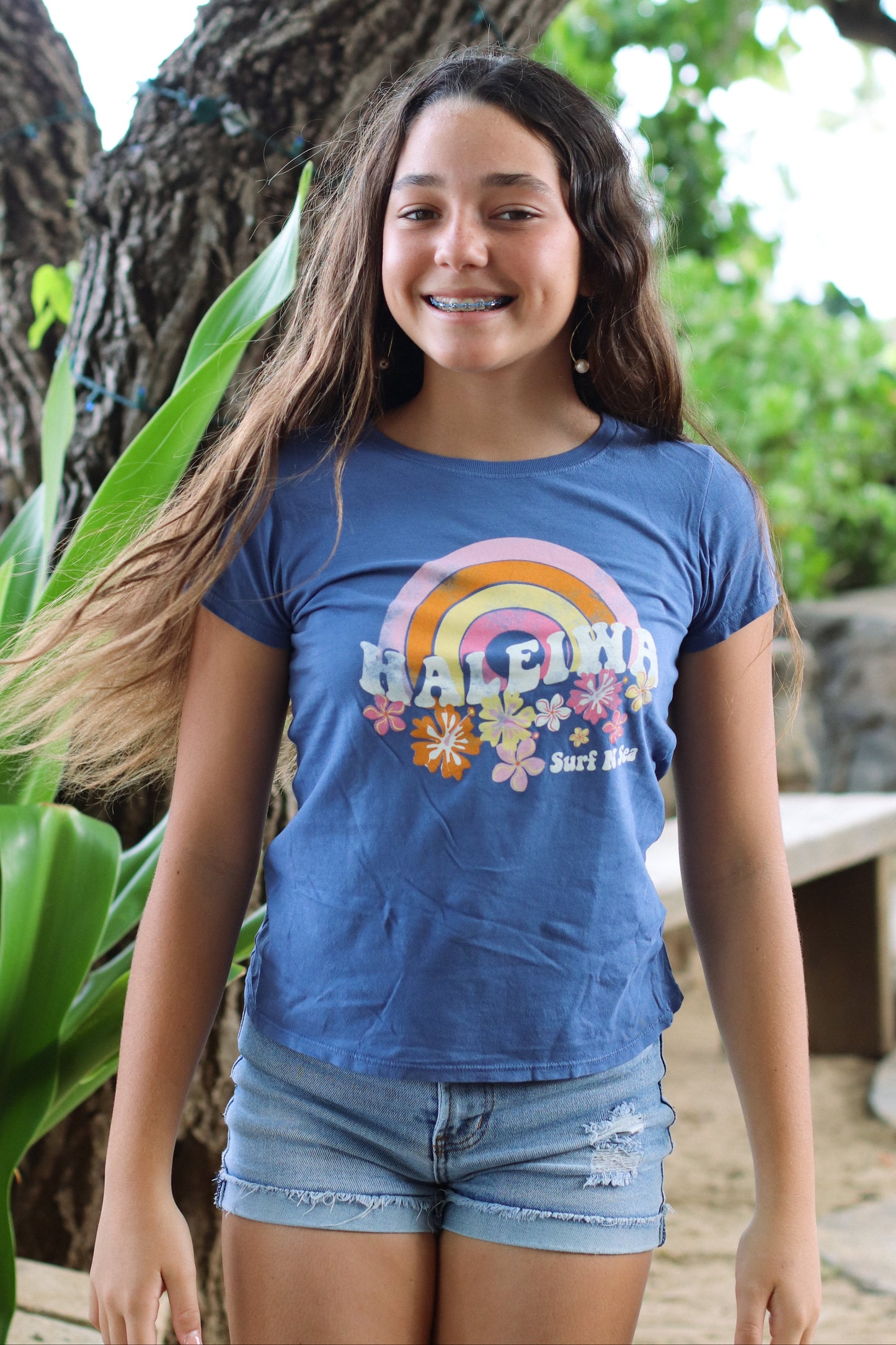 SNS GIRLS BEACH FLORAL TEE