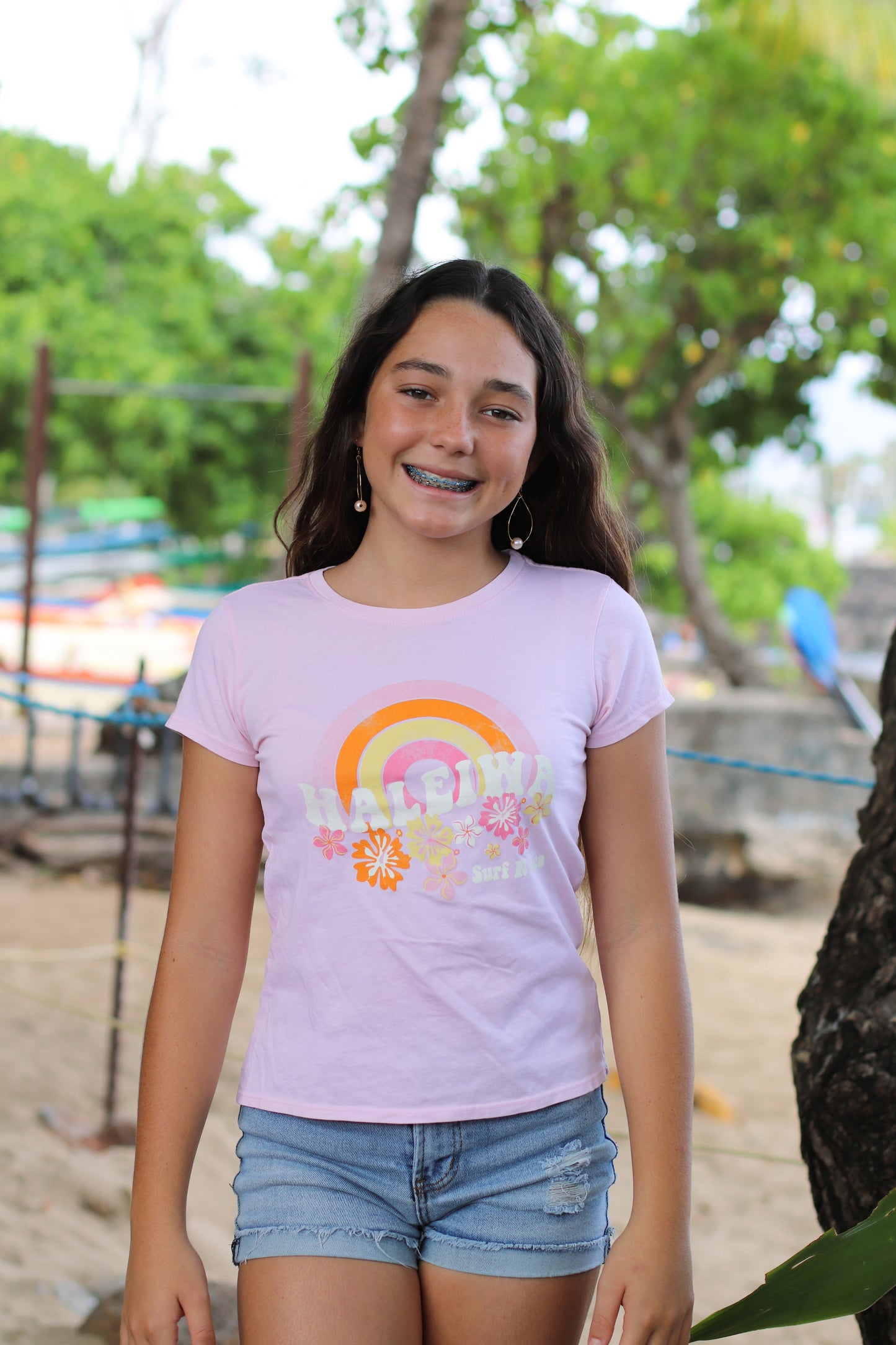 SNS GIRLS BEACH FLORAL TEE