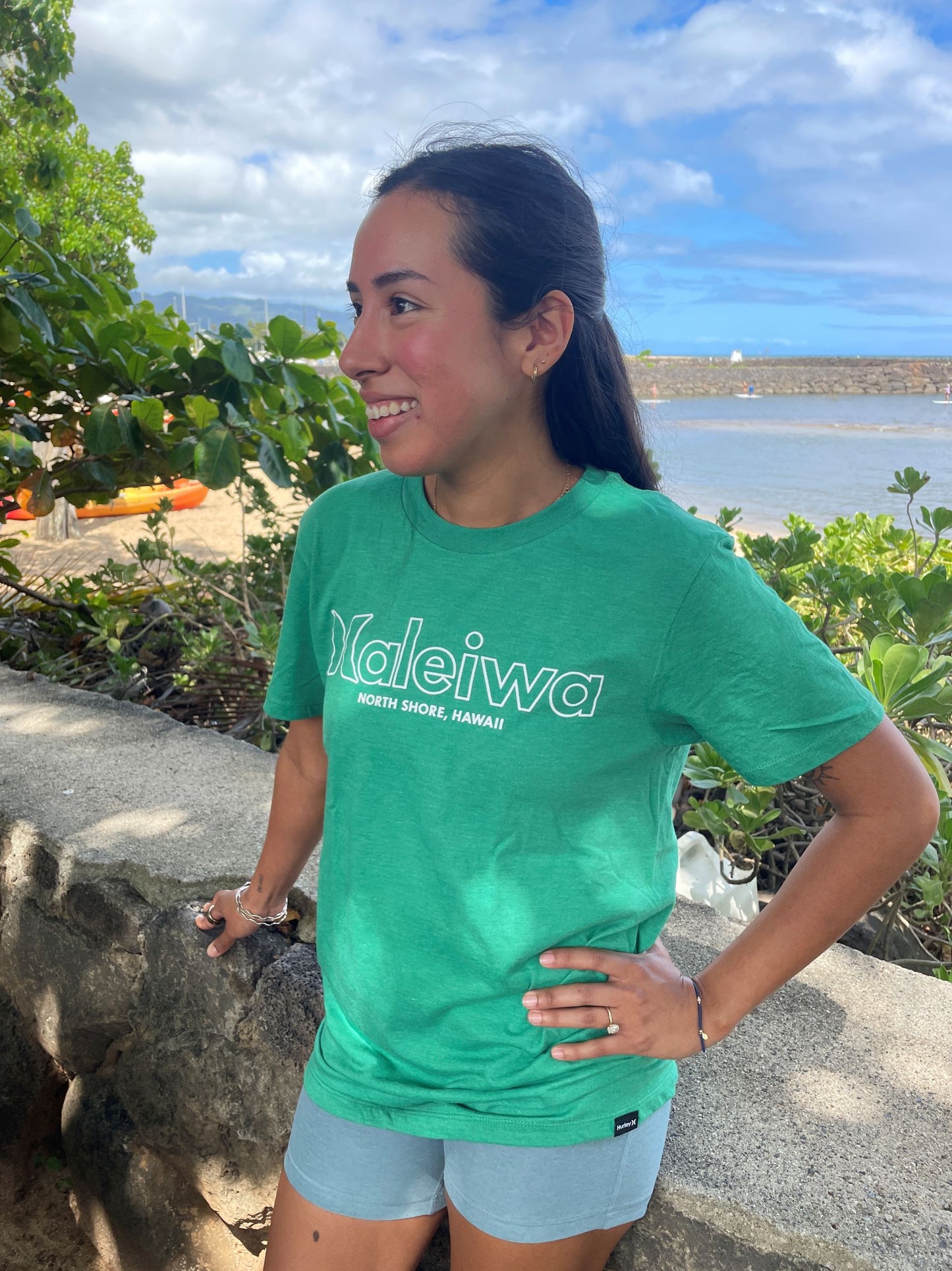 HURLEY SNS HALEIWA outline TEE