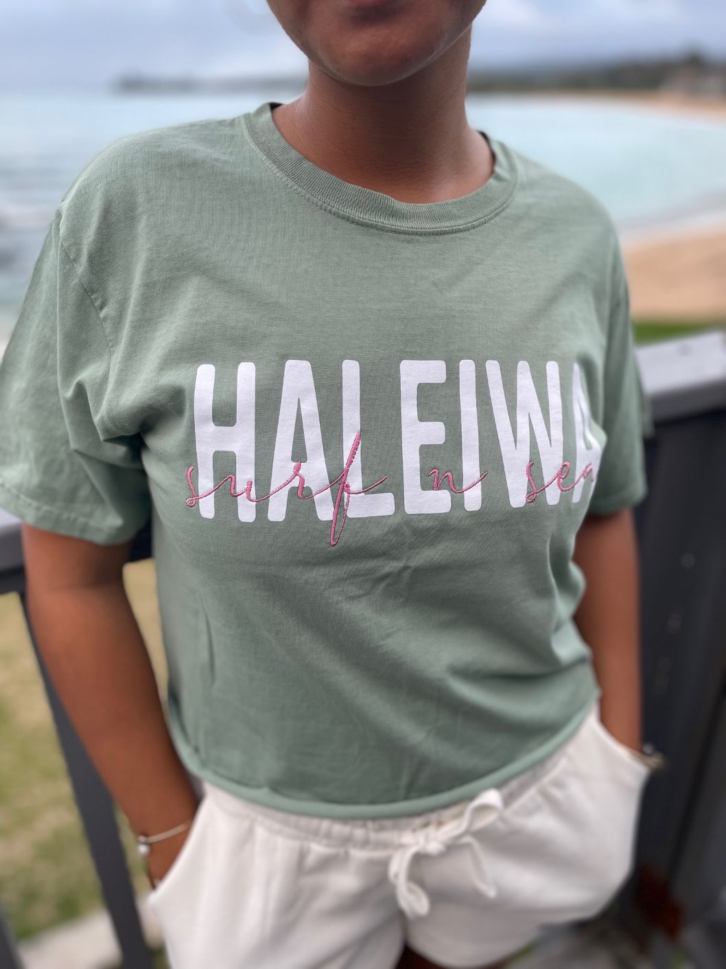 SNS W HALEIWA WONDER CROP TEE