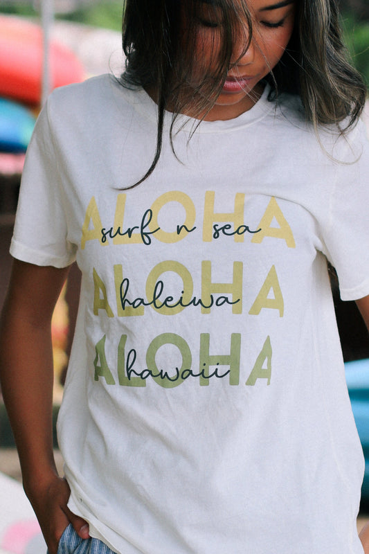 SNS WOMENS TRIPLE ALOHA TEE